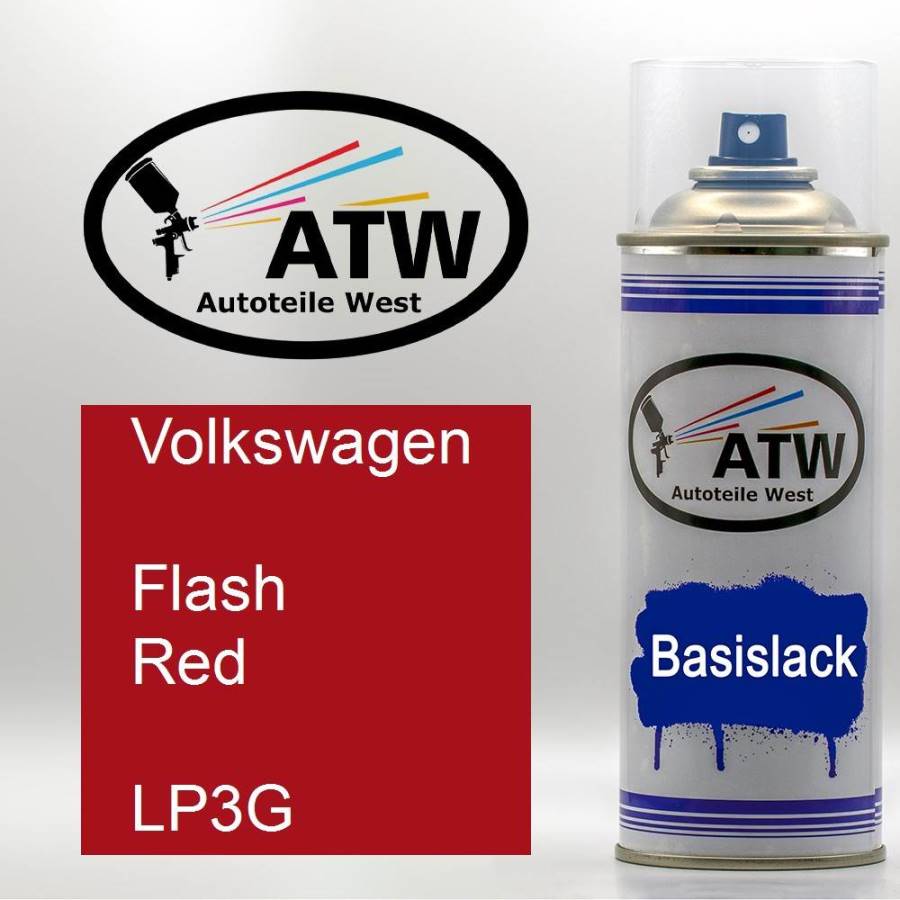 Volkswagen, Flash Red, LP3G: 400ml Sprühdose, von ATW Autoteile West.